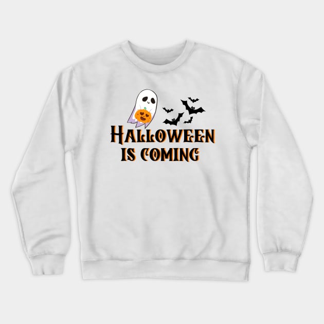 Halloween is Coming Crewneck Sweatshirt by Introvert Home 